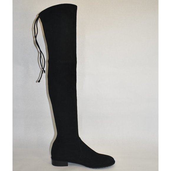 Stuart Weitzman Lowland Stretch Suede Over-the-Knee Boots Black Size 9 W - Picture 6 of 12